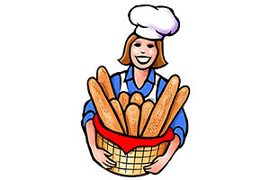 Bread basket girl